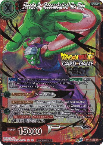 Piccolo Jr., Descendant of the King (Card Game Fest 2022) (BT12-004) [Tarjetas de promoción del torneo] 