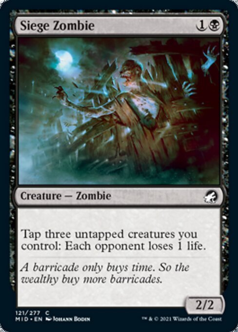 Siege Zombie (Innistrad: Midnight Hunt) Near Mint - Nick Nack's Full Frontal Attack