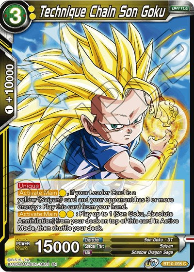 Technique Chain Son Goku (Rise of the Unison Warrior) Near Mint