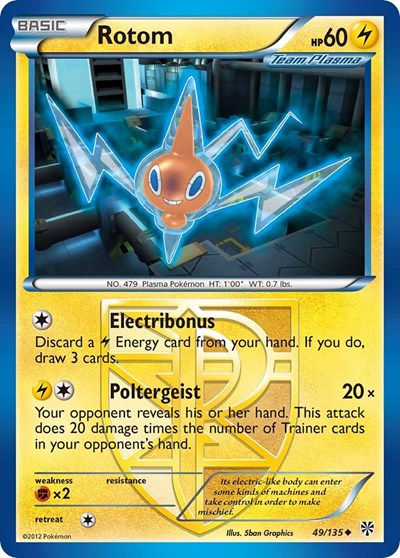 Rotom (Team Plasma) (Plasma Storm) Light Play