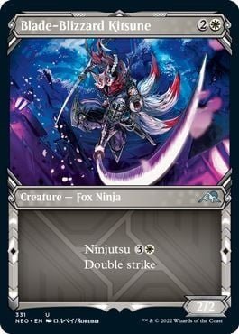 Blade - Blizzard Kitsune (Showcase) (Kamigawa: Neon Dynasty) Near Mint - Nick Nack's Full Frontal Attack