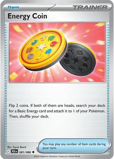 Energy Coin (SV: Black Bolt) Near Mint Reverse Holofoil