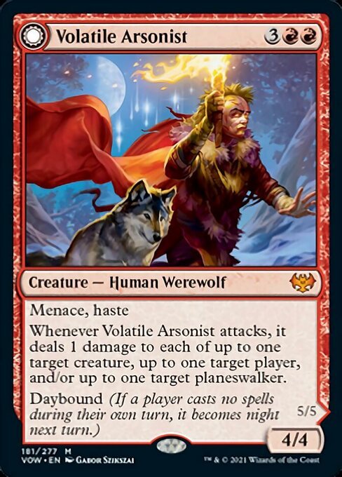 Volatile Arsonist / Dire - Strain Anarchist (Innistrad: Crimson Vow) Near Mint - Nick Nack's Full Frontal Attack