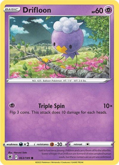 Drifloon (SWSH10: Astral Radiance) Near Mint - Nick Nack's Full Frontal Attack