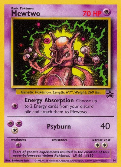 Mewtwo (14) (WoTC Promo) Medium Play