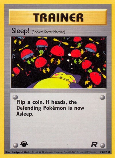 Sleep! (Rocket's Secret Machine) (Team Rocket) Light Play Unlimited