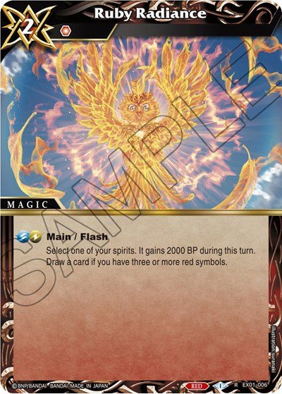 Ruby Radiance (Expansion Set 01: Elemental Spark) Near Mint Holofoil - Nick Nack's Full Frontal Attack