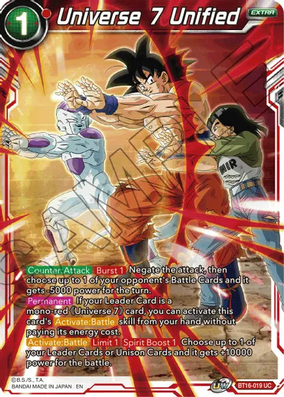 Universe 7 Unified (BT16-019) [Realm of the Gods]