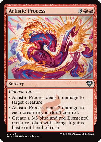 Artistic Process (Secrets of Strixhaven) Near Mint - Nick Nack's Full Frontal Attack