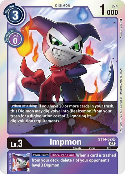 Impmon (Starter Deck 14: Beelzemon Advanced Deck Set) Near Mint Foil
