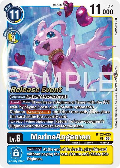 Marine Angemon (Hackers' Slumber Release Event Cards) Near Mint Foil