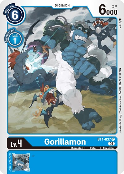 Gorillamon BT1-037 (Alternate Art) (Starter Deck 08: Ulforce Veedramon) Near Mint