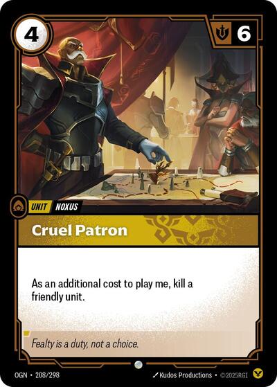 Cruel Patron (Origins) Near Mint - Nick Nack's Full Frontal Attack