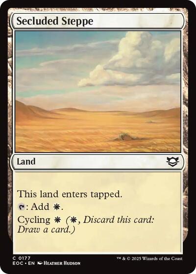 Secluded Steppe (Commander: Edge of Eternities) Near Mint - Nick Nack's Full Frontal Attack