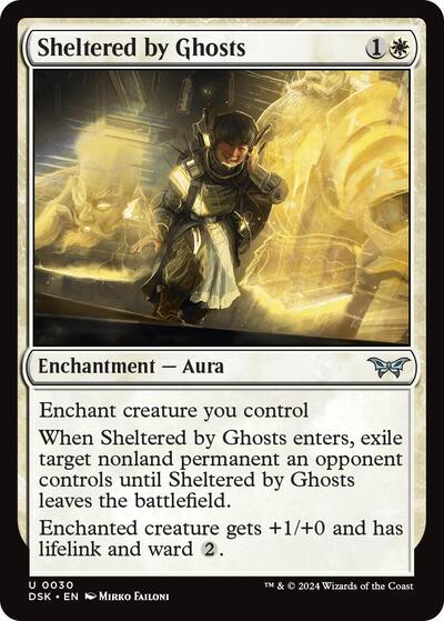 Sheltered by Ghosts (Duskmourn: House of Horror) Near Mint Foil - Nick Nack's Full Frontal Attack