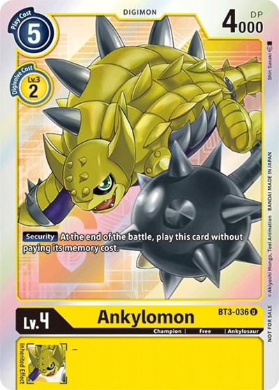Ankylomon (Box Topper) (Release Special Booster) Near Mint Foil