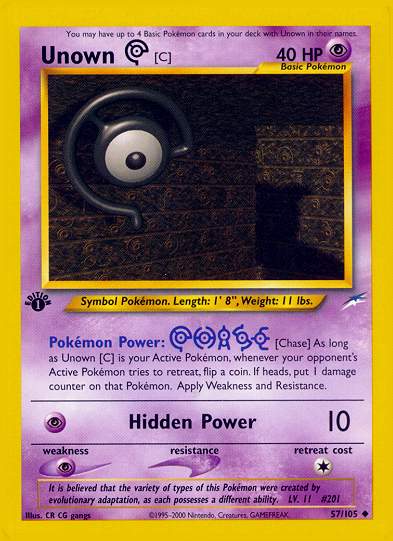 Unown (C) (Neo Destiny) Light Play Unlimited