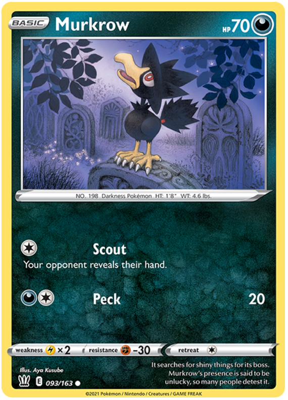 Murkrow (093/163) [Espada y escudo: estilos de batalla] 