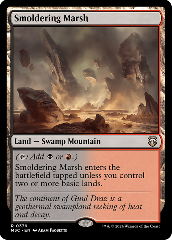 Smoldering Marsh (Ripple Foil) [Modern Horizons 3 Commander]