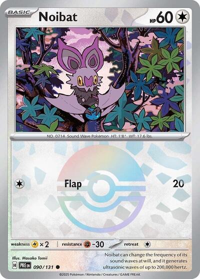 Noibat (Poke Ball Pattern) (SV: Prismatic Evolutions) Near Mint Holofoil