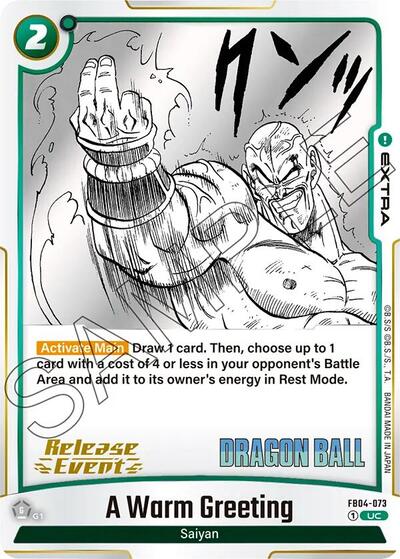 A Warm Greeting (Manga Booster 01 Release Event Cards) Near Mint