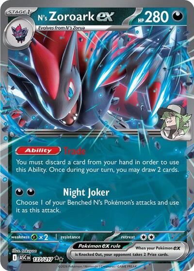 N's Zoroark ex - 137 (ME: Ascended Heroes) Near Mint Holofoil