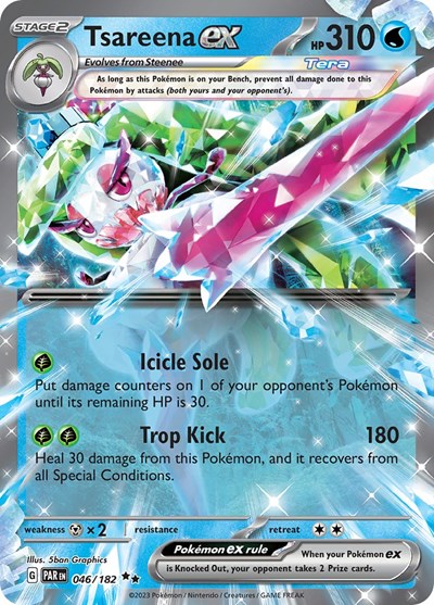 Tsareena ex - 046 (Scarlet and Violet: Paradox Rift) Near Mint Holofoil Japanese