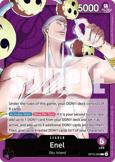 Enel (OP15 - 058) (Adventure on Kami's Island) Near Mint - Nick Nack's Full Frontal Attack