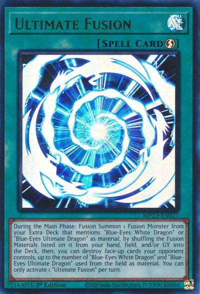 Ultimate Fusion (25th Anniversary Tin: Dueling Heroes Mega Pack) Light Play 1st Edition
