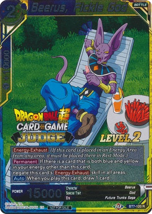 Beerus, dieu capricieux (niveau 2) (BT7-120) [Cartes de promotion de juge] 