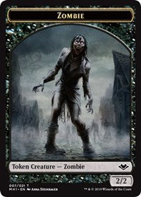 Zombie (007) // Emblema - Serra the Benevolent (020) Token de doble cara [Tokens de Modern Horizons] 