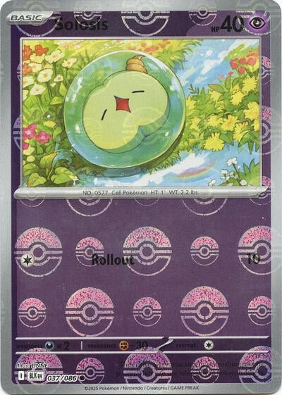 Solosis (Poke Ball Pattern) (SV: Black Bolt) Near Mint Holofoil - Nick Nack's Full Frontal Attack