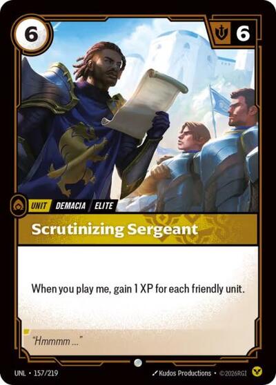 Scrutinizing Sergeant (Unleashed) Near Mint