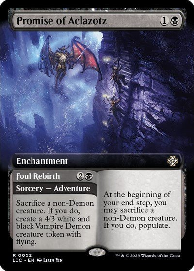 Promise of Aclazotz (Extended Art) (Commander: The Lost Caverns of Ixalan) Near Mint - Nick Nack's Full Frontal Attack