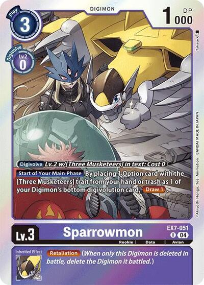 Sparrowmon (Digimon LIBERATOR) Near Mint Foil - Nick Nack's Full Frontal Attack
