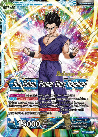Son Gohan // Son Gohan, Former Glory Regained (Fighter's Ambition Holiday Pack) (BT19-034) [Tournament Promotion Cards]