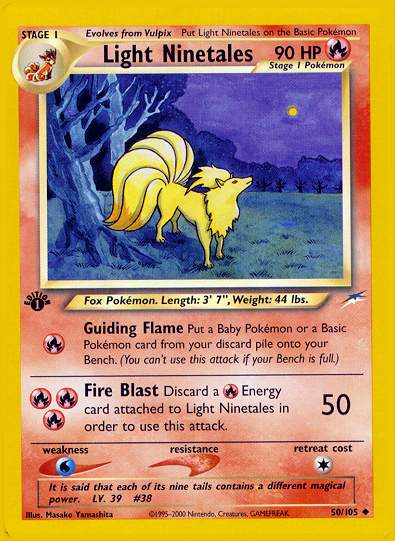 Light Ninetales (Neo Destiny) Light Play 1st Edition