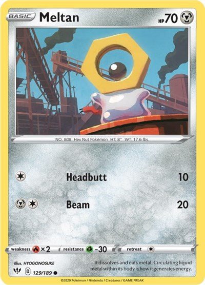 Meltan (SWSH03: Darkness Ablaze) Near Mint - Nick Nack's Full Frontal Attack