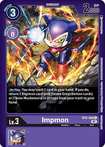 Impmon (April 2023 Beelzemon Special) (Starter Deck 14: Beelzemon Advanced Deck Set Pre-Release Cards) Near Mint