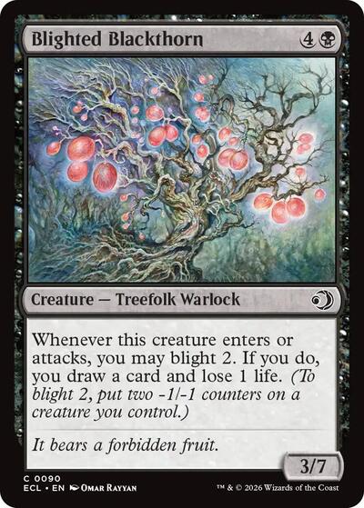 Blighted Blackthorn (Lorwyn Eclipsed) Near Mint - Nick Nack's Full Frontal Attack