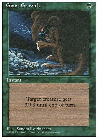 Giant Growth (4th Edition) Light Play - Nick Nack's Full Frontal Attack