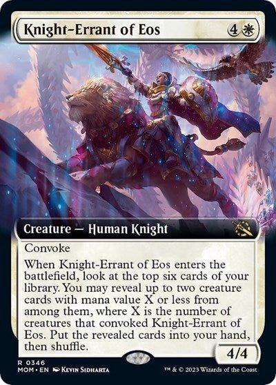 Knight - Errant of Eos (Extended Art) (March of the Machine) Near Mint Foil - Nick Nack's Full Frontal Attack
