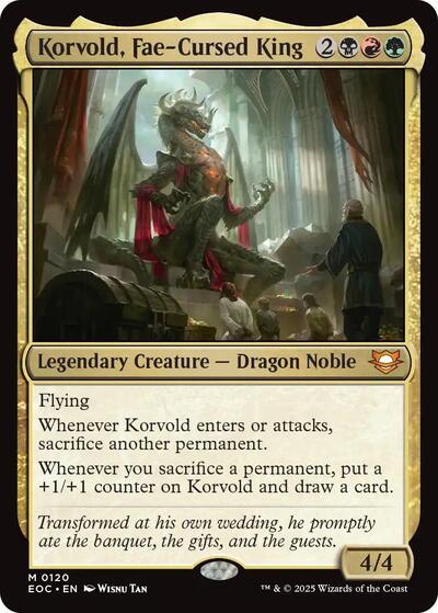 Korvold, Fae - Cursed King (Commander: Edge of Eternities) Near Mint - Nick Nack's Full Frontal Attack