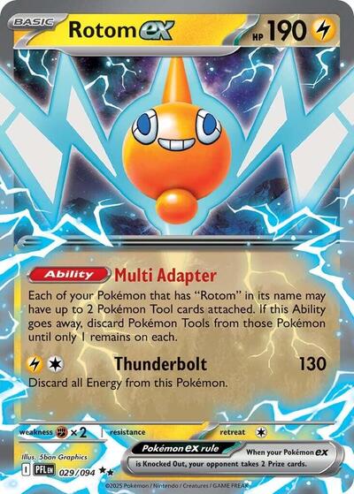 Rotom ex - 029 (ME02: Phantasmal Flames) Near Mint Holofoil - Nick Nack's Full Frontal Attack