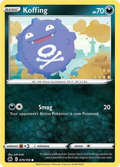 Koffing (Crown Zenith) Near Mint Reverse Holofoil