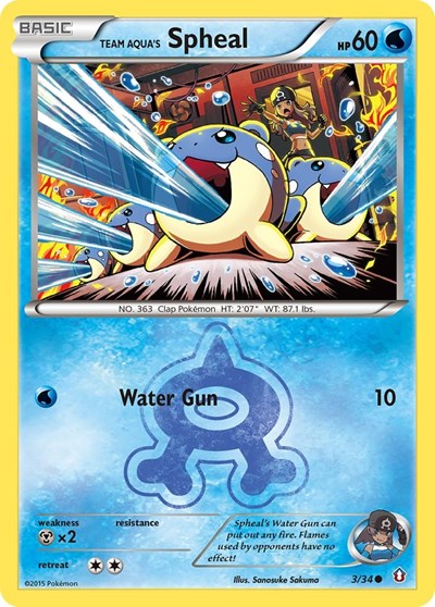 Team Aqua's Spheal (Double Crisis) Near Mint Reverse Holofoil