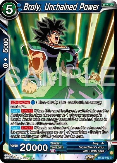 Broly, Unchained Power (Ultimate Advent) Near Mint