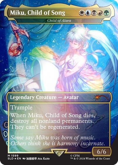 Miku, Child of Song - Child of Alara (Rainbow Foil) (Secret Lair) Near Mint Foil - Nick Nack's Full Frontal Attack