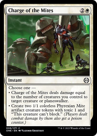 Charge of the Mites (Phyrexia: All Will Be One) Near Mint - Nick Nack's Full Frontal Attack