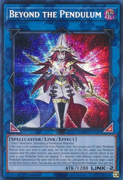 Beyond the Pendulum (25th Anniversary Tin: Dueling Heroes Mega Pack) Light Play 1st Edition